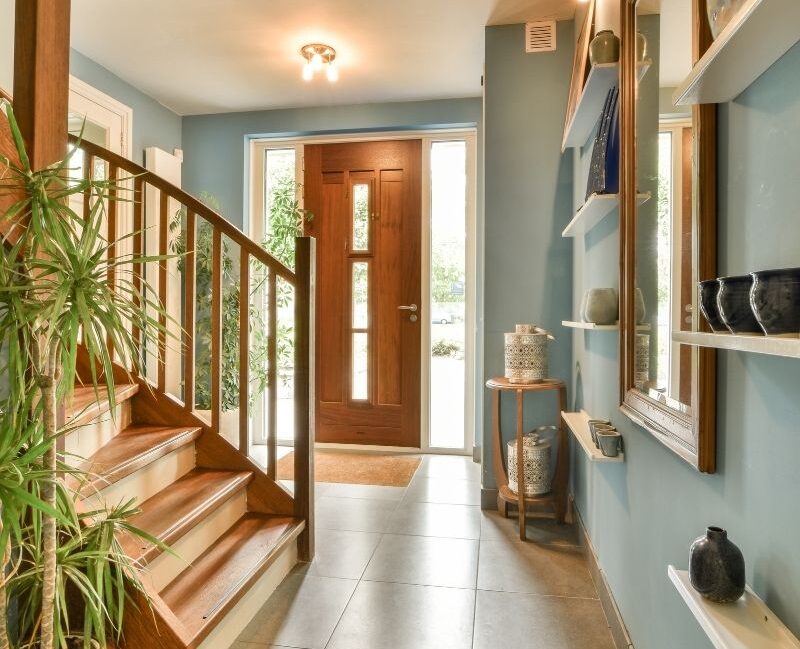 a prepared entryway for fall