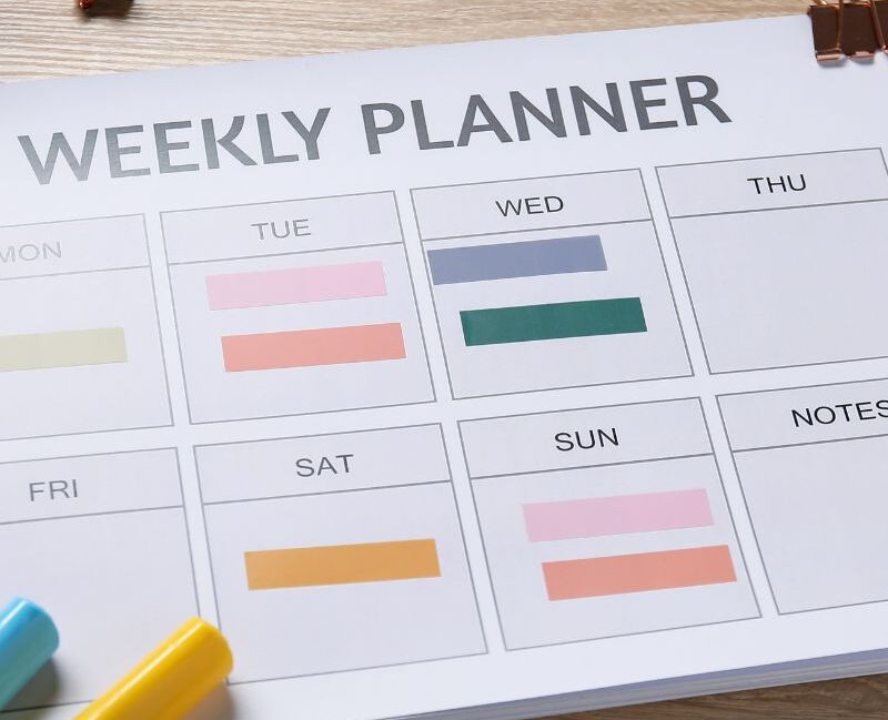 a weekly cleaning planner